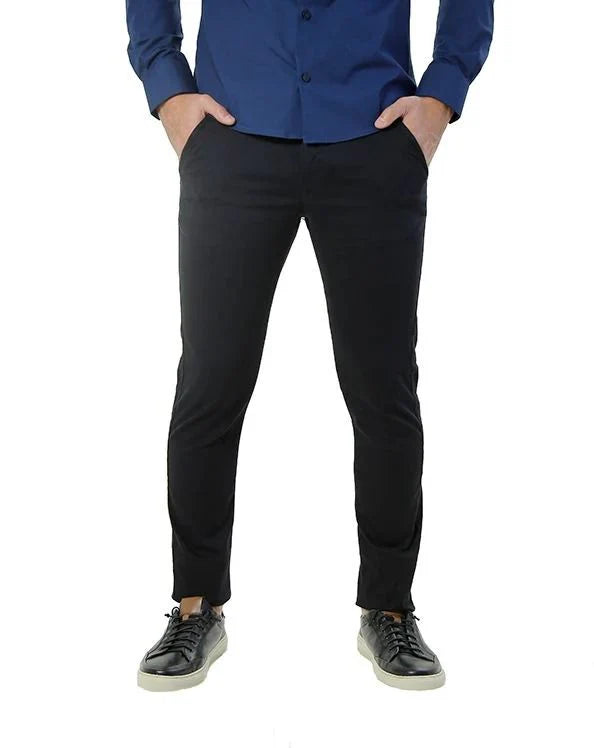 Calça alfaiataria slim sarja com elastano