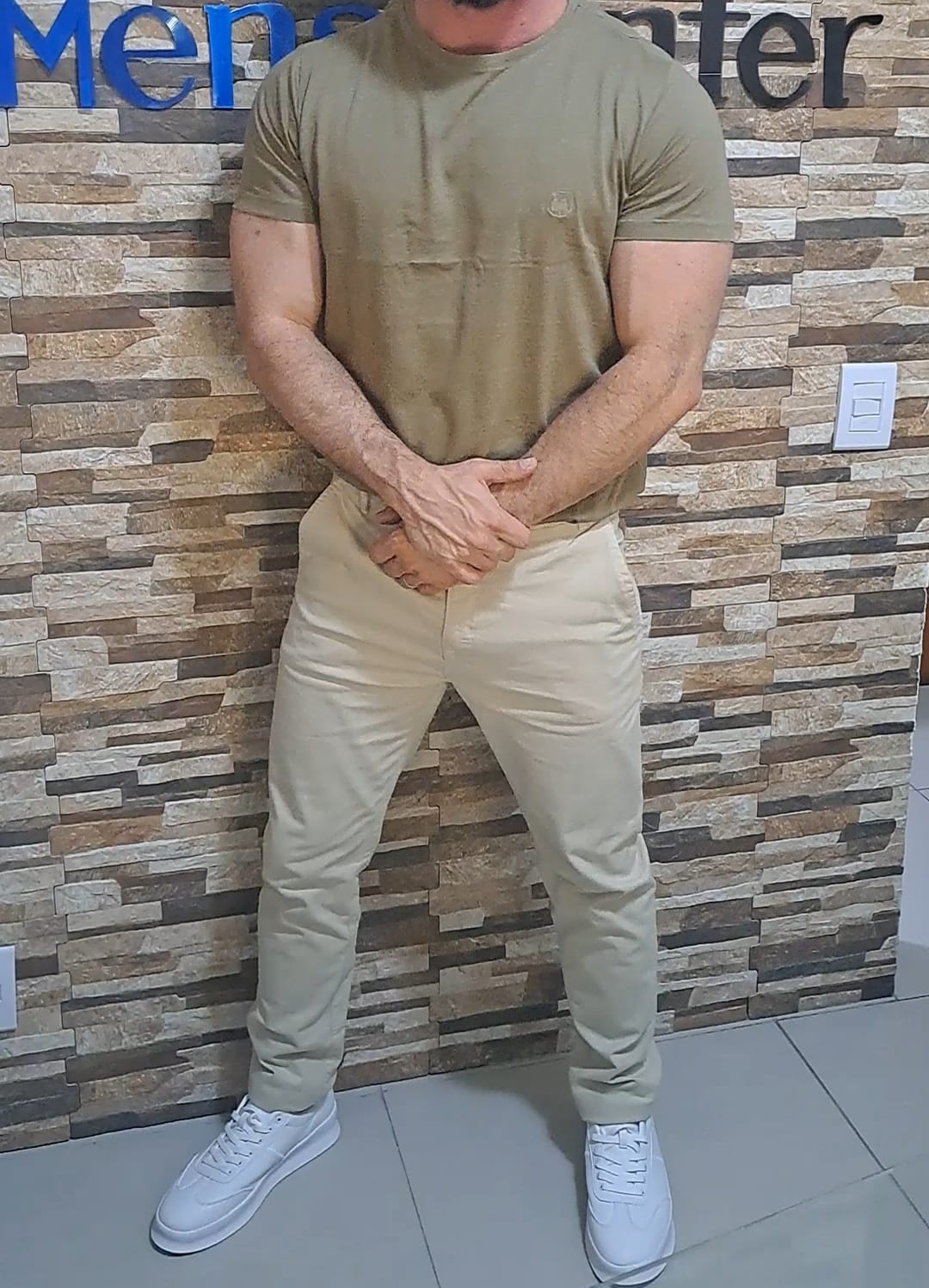 Calça alfaiataria slim sarja com elastano