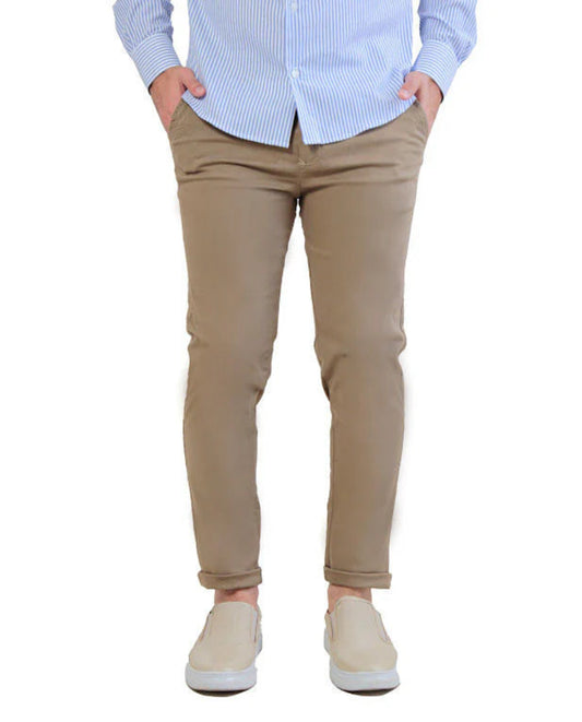 Calça alfaiataria slim sarja com elastano