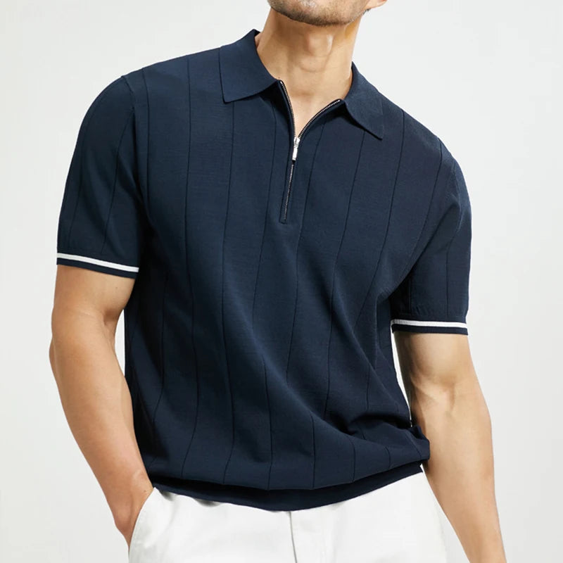 Camisa polo com zíper Tessalônica